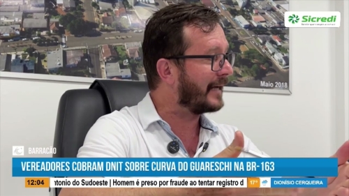 BARRACÃO – Vereadores cobram soluções para curva do Guareschi após tragédia